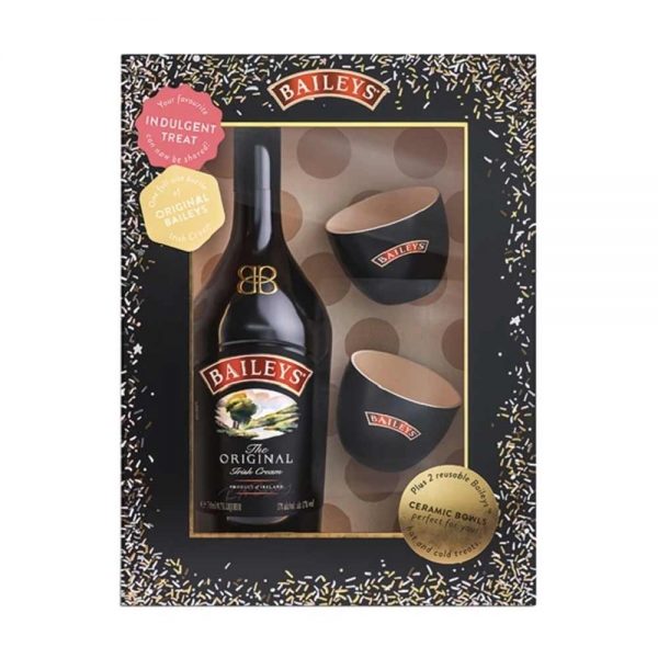 Baileys Original Irish Cream Gift Pack With 2 Ceramic Bowls 700mL