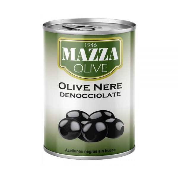 ITALY Mazza Black Olives - Pitted 意大利鹽水浸黑橄欖 ~ 397g Can