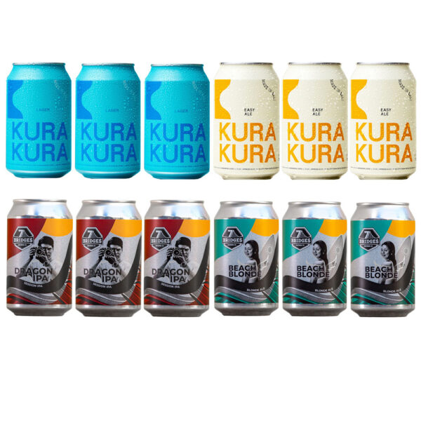 6 cans KURA KURA + 6 cans 7 Bridges Craft Beer - Crossover Pack of 12 (Set A)